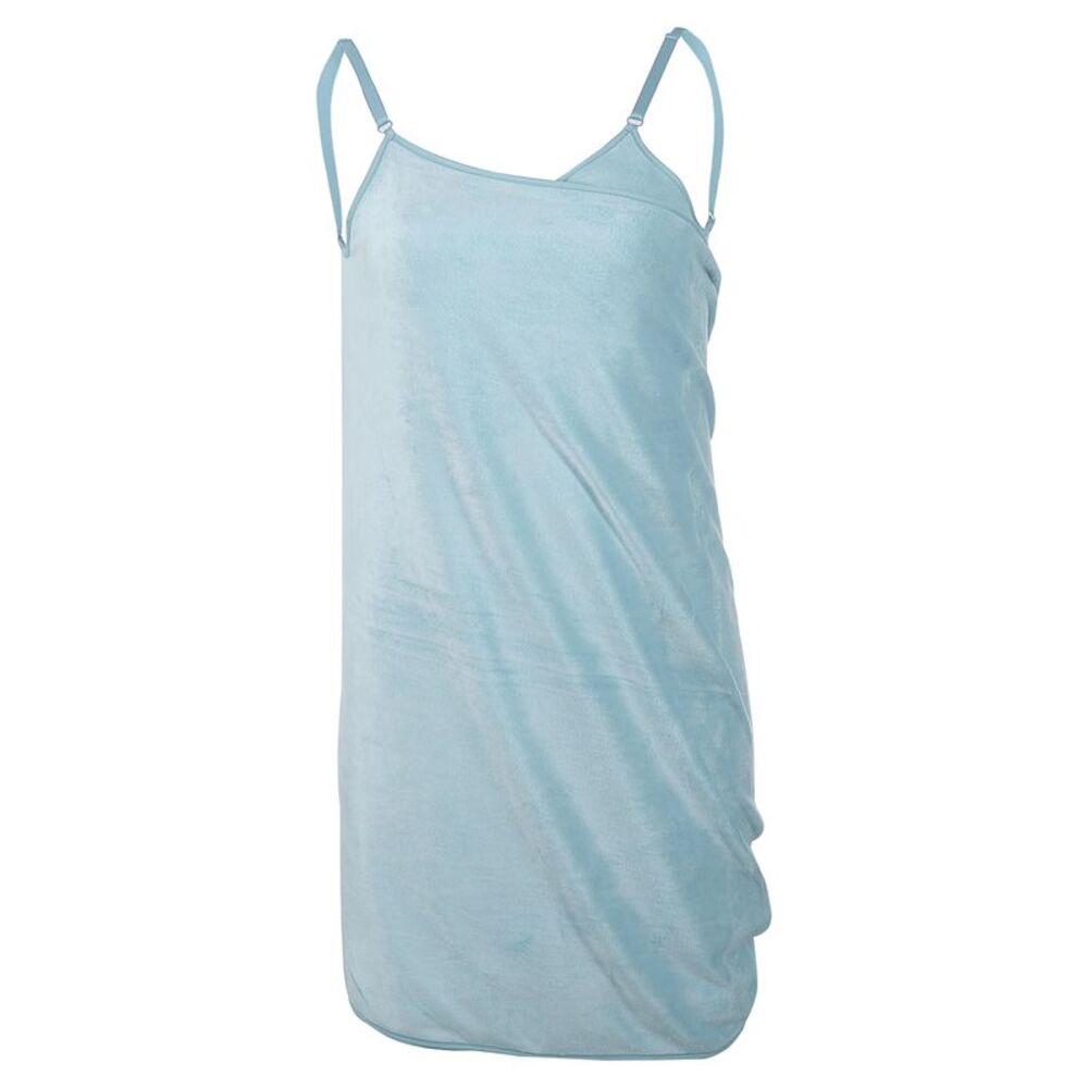 Bath Wrap Towel Women Shower Adjustable Shoulder Strap Blue